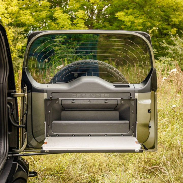 Drop-down Tailgate Table, Bison Gear, Land Rover Defender 90 / 110 / 130 2019 - Present - EDK.ro