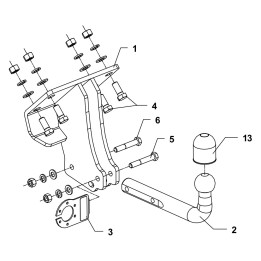 Kit de Montare Cârlig de Remorcare, Auto-Hak, Mercedes-Benz G-Class 1990 - 2018 - EDK.ro