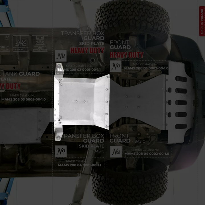 Aluminium Transfer Box Skid Plate, MAER, Mercedes-Benz Sprinter 2006 - 2019 - EDK.ro