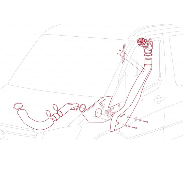 Snorkel, Bravo, Mercedes-Benz Sprinter 2006 - 2019 - EDK.ro
