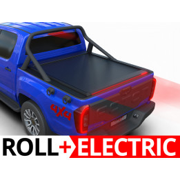 Electronically Assisted Roll Top Tonneau Bed Cover, Tessera 4x4 Roll+, Foton Tunland G7 with OEM Rollbar 2019 - Present - EDK.ro