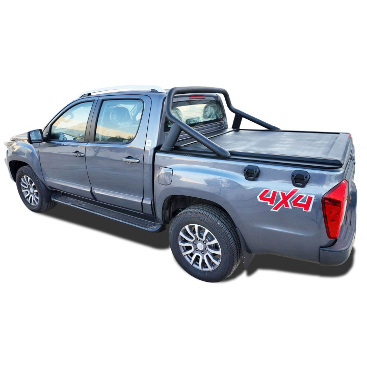 Electronically Assisted Roll Top Tonneau Bed Cover, Tessera 4x4 Roll+, Foton Tunland G7 with OEM Rollbar 2019 - Present - EDK.ro