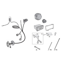 Cablaj Receptor Remorcă 13 PIN, Hak-System, Mitsubishi L200 2019 - 2023 - EDK.ro