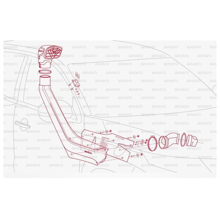 Snorkel, Bravo, Mitsubishi L200 2019 - 2023 - EDK.ro