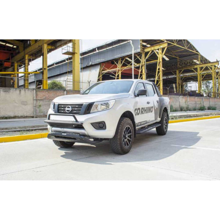 Placă de Protecție Față Rc3 Lr cu Treaptă și Suport pentru Bară Încastrată pentru Faruri LED, Go Rhino, Nissan Navara 2015 - 202