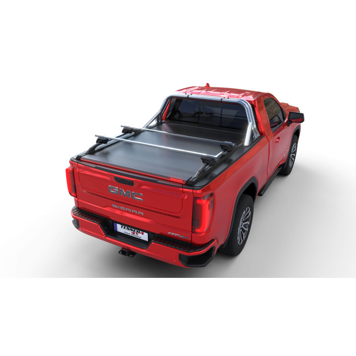 Electronically Assisted Roll Top Tonneau Bed Cover, Tessera 4x4 Roll+, GMC Sierra 1500 Bed Length 8.0 Feet 2019 - Present - EDK.