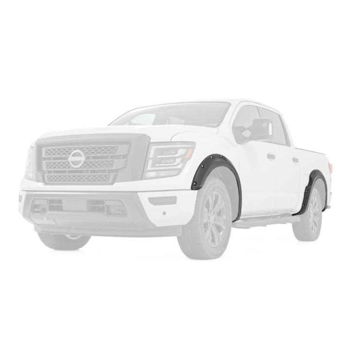Front and Rear Fender Flares, Rough Country Pocket, Nissan Titan 2016 - Present - EDK.ro