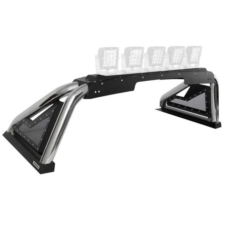 Stainless Steel Rollbar, Go Rhino Sport Bar 2.0 with Power Actuated Retractable Light - EDK.ro