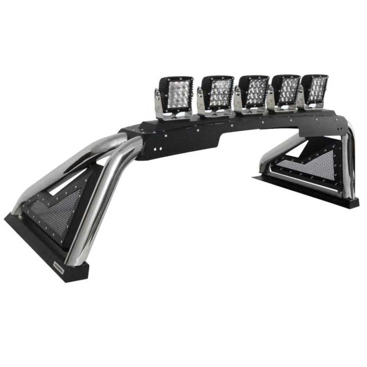 Stainless Steel Rollbar, Go Rhino Sport Bar 2.0 with Power Actuated Retractable Light - EDK.ro