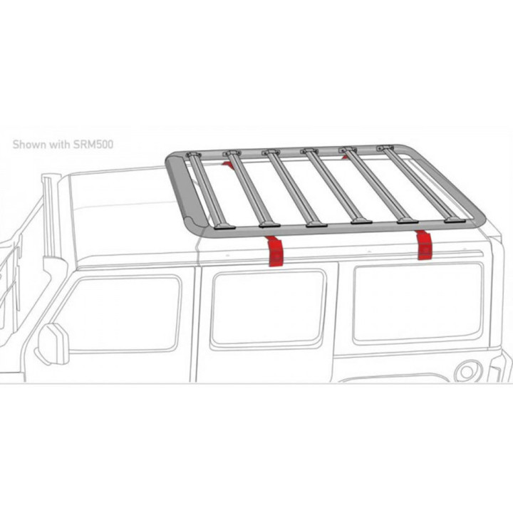 Roof Rack Flat with Brackets, Go Rhino SRM500 55 Inch, Suzuki Jimny 2018 - Present - EDK.ro