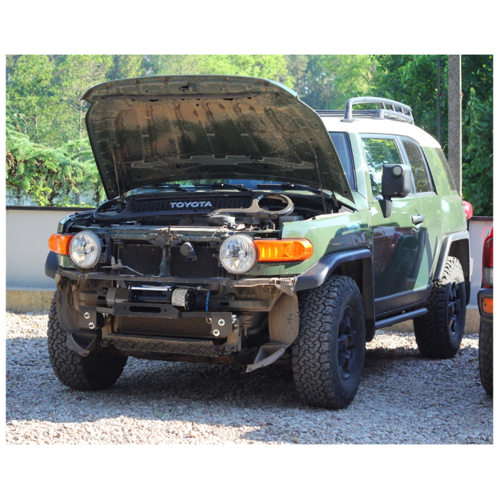Placă de Montare Ascunsă pentru Troliu, MorE 4x4, Toyota FJ Cruiser 2006 - 2022 - EDK.ro