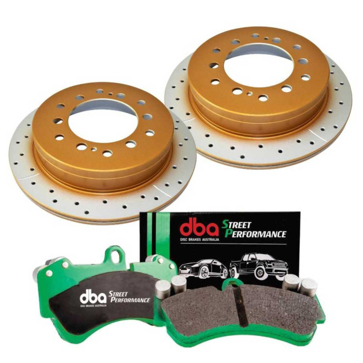 Rear Brake Kit, DBA X-Gold Street Performance, Toyota FJ Cruiser 2006 - 2023, Toyota Land Cruiser 2009 - 2023 - EDK.ro