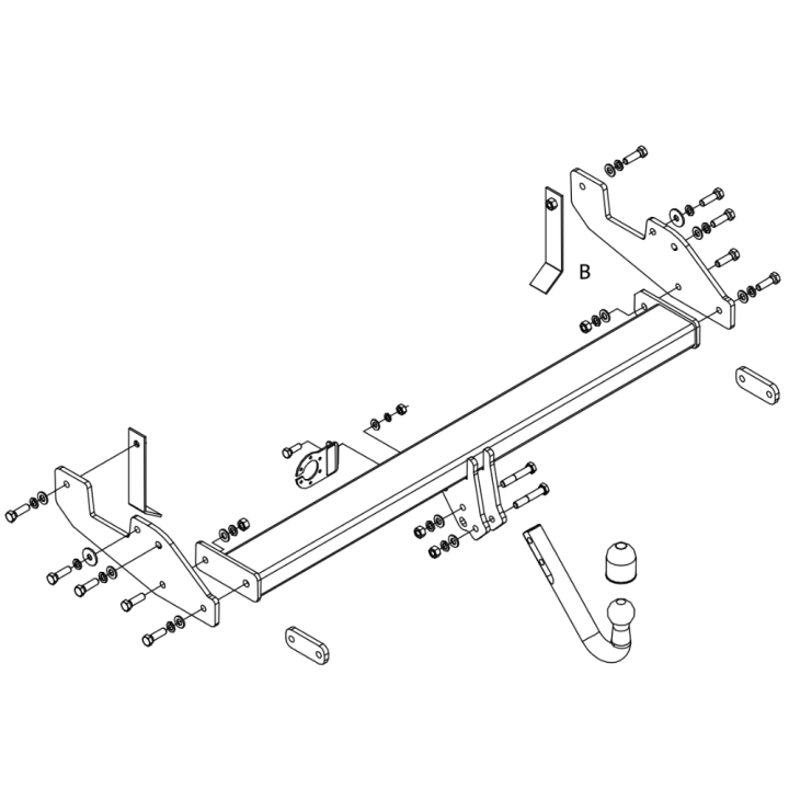 Hitch Receiver, Auto-Hak, Toyota Hilux 2005 - 2015 - EDK.ro
