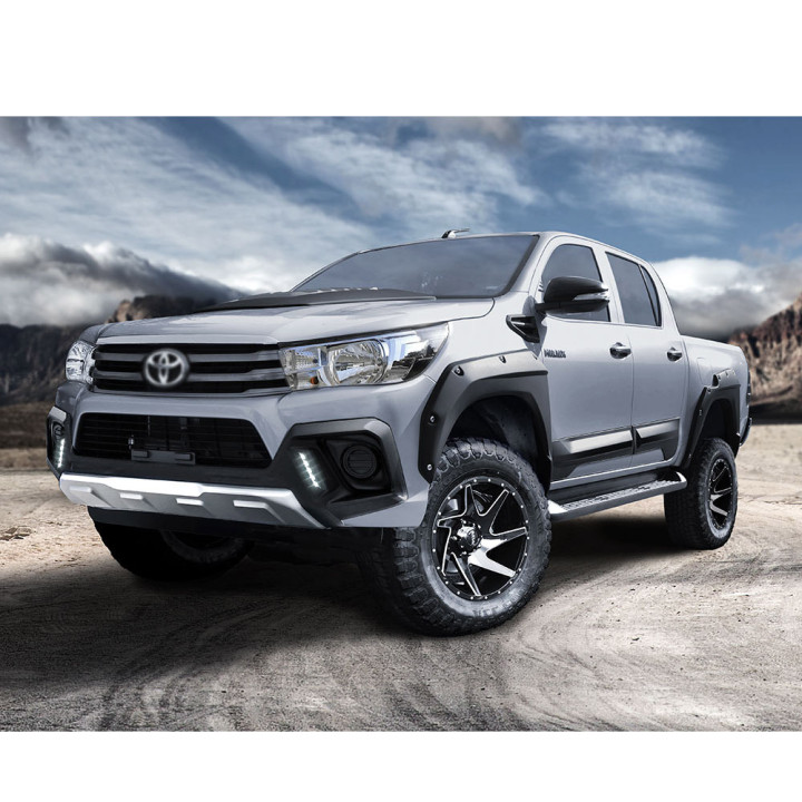 Front and Rear Fender Flares, Air Design Super Bolt, Toyota Hilux 2015 - 2025 - EDK.ro