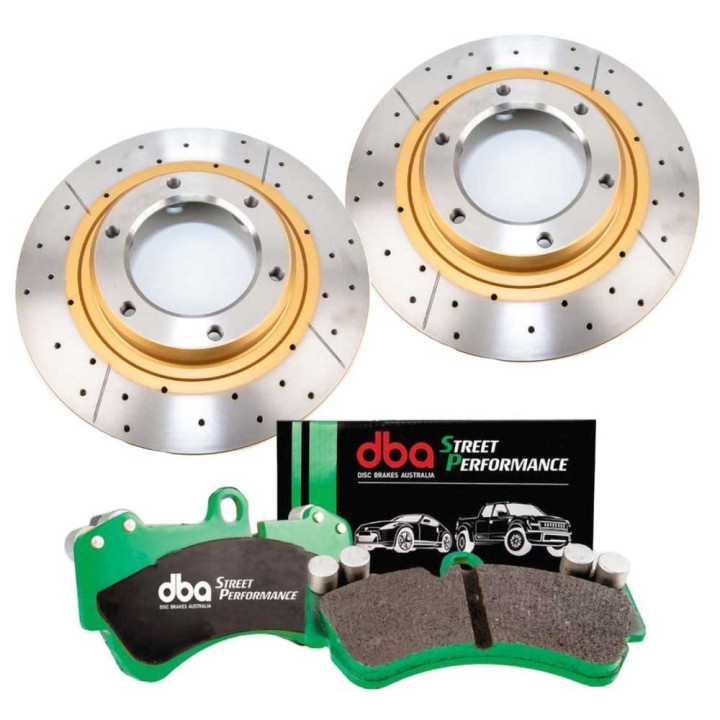 Front Brake Kit, DBA X-Gold Street Performance, Toyota Land Cruiser 1990 - 1997 - EDK.ro