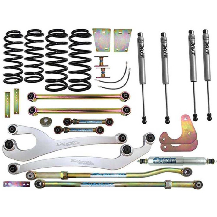 Suspension Lift Kit Super Flex, Superior Engineering Lift 5 Inch, Toyota Land Cruiser 1990 - 2007 - EDK.ro
