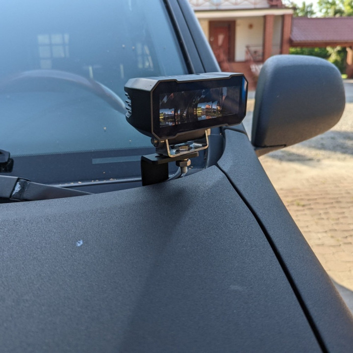 Kit de Integrare Proiectoare LED Omologate, Bison Gear Ditch light brackets, Toyota Land Cruiser 2002 - 2009 - EDK.ro
