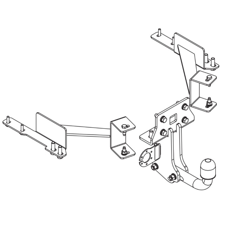 Kit de Montare Cârlig de Remorcare, Auto-Hak, Toyota Land Cruiser 2002 - 2023 - EDK.ro