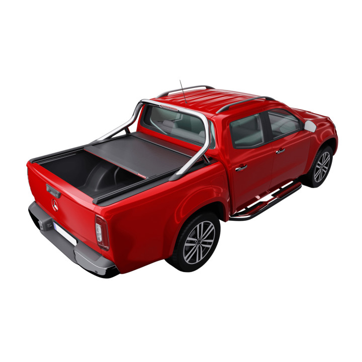 Electronically Assisted Roll Top Tonneau Bed Cover, Tessera 4x4 Roll+, Mercedes-Benz X-Class with OEM Rollbar 2017 - 2020 - EDK.