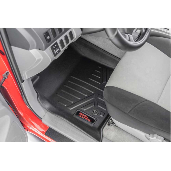 Front and Rear Floor Mats, Rough Country, Toyota Tacoma 2005 - 2015 - EDK.ro