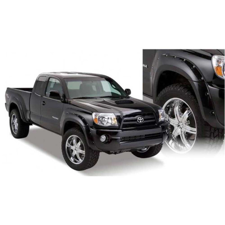 Front and Rear Fender Flares, Husky Liners Pocket Style long bed, Toyota Tacoma 2005 - 2015 - EDK.ro