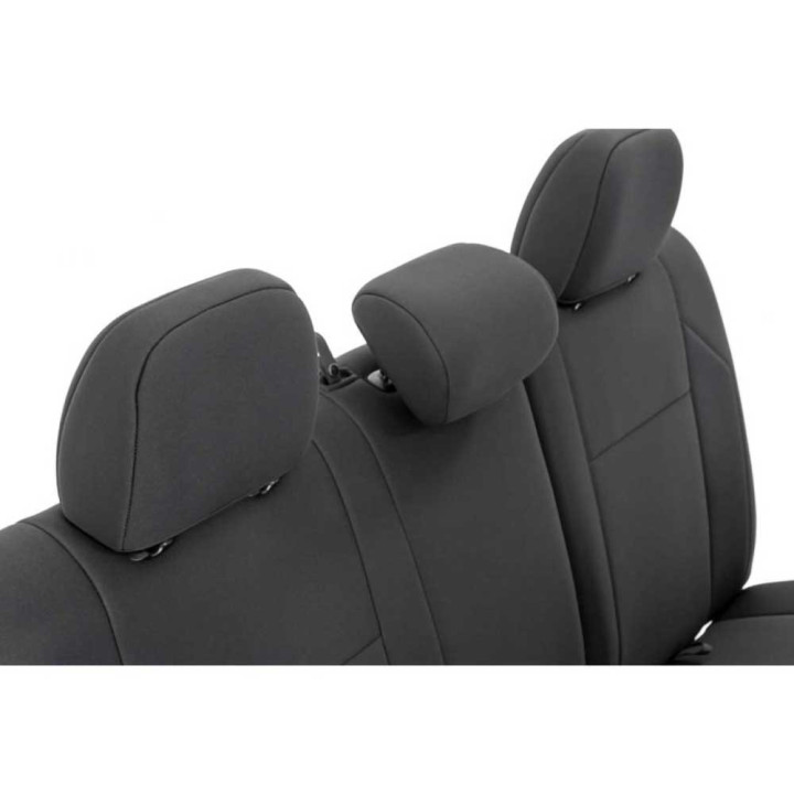 Seat Cover Set Neoprene Black, Rough Country, Toyota Tacoma 2016 - 2023 - EDK.ro