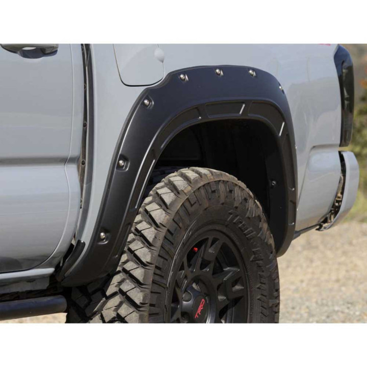 Front and Rear Fender Flares, Rough Country Defender Pocket, Toyota Tacoma 2016 - 2023 - EDK.ro