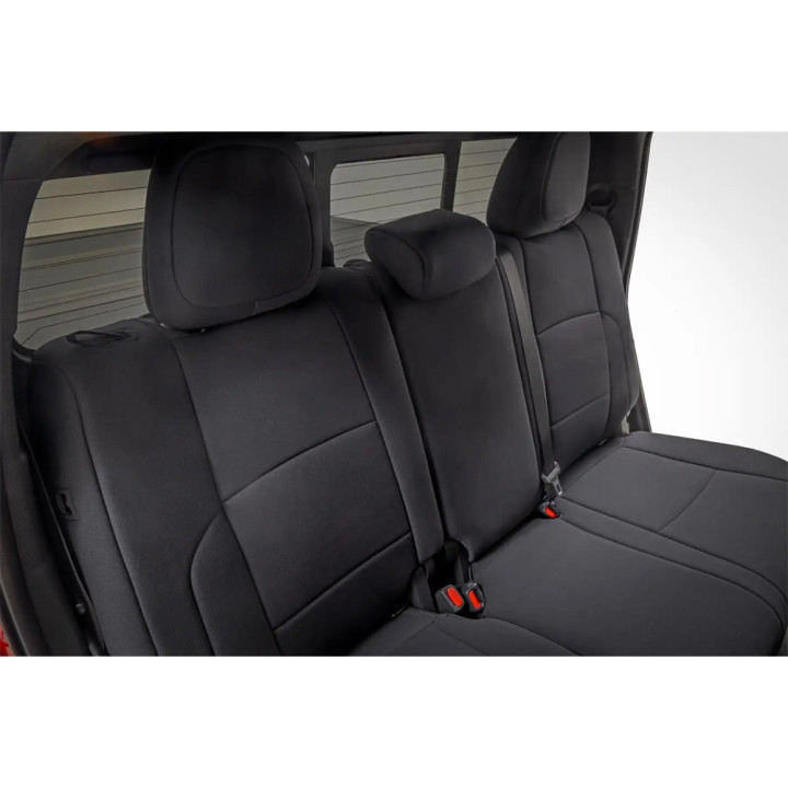 Seat Cover Set Neoprene Black, Rough Country Double Cab, Toyota Tacoma 2024 - Present - EDK.ro