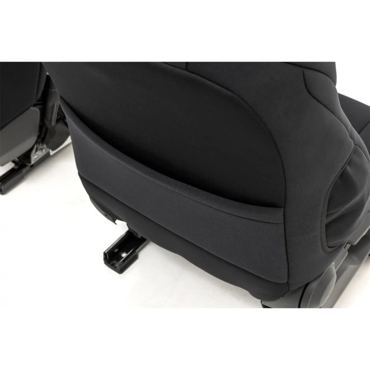 Set Huse Scaune Neopren Negru, Rough Country Double Cab, Toyota Tacoma 2024 - Prezent - EDK.ro