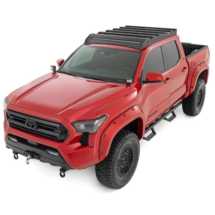 Roof Rack with 40 Inch LED Light Bar, Rough Country, Toyota Tacoma 2024 - Present - EDK.ro