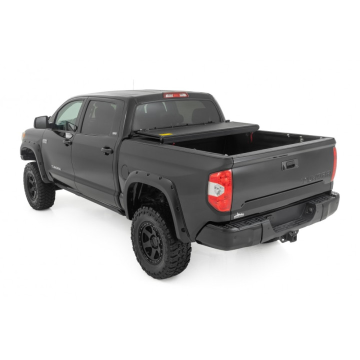 Lid Tonneau Bed Cover, Rough Country Tri-Fold, Toyota Tundra Bed Length 5.7 Feet 2007 - Present - EDK.ro