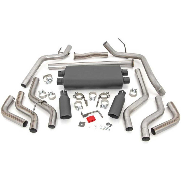 Dual Exhaust System, Rough Country Cat Back, Toyota Tundra 2007 - 2021 - EDK.ro