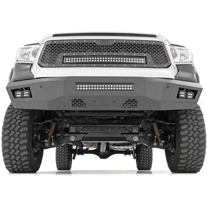 Mesh Grille with 30 Inch LED Light Bar Dual Row Black Series, Rough Country, Toyota Tundra 2014 - 2021 - EDK.ro