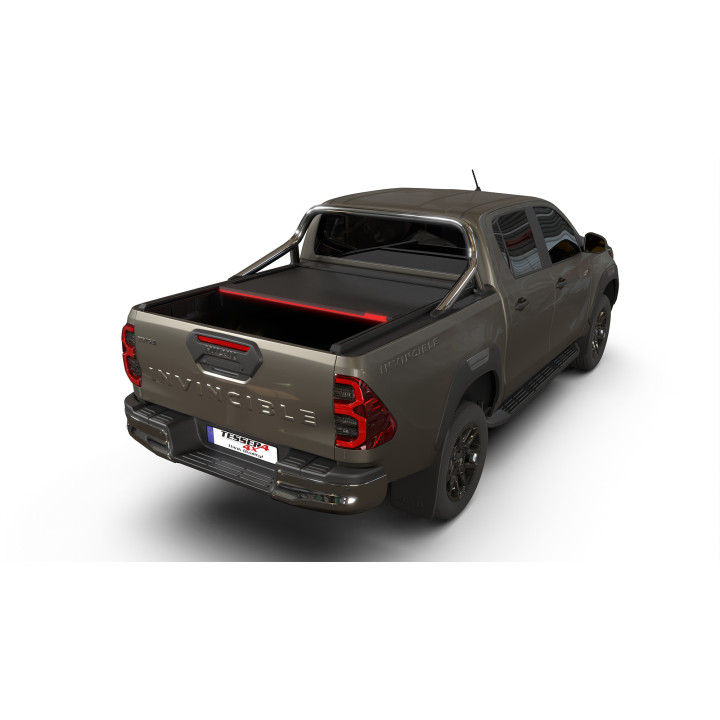 Închidere de Benă Tip Rulou Electric, Tessera 4x4 Roll+, Toyota Hilux cu Rollbar OEM Cabină Dublă 2016 - 2026 - EDK.ro