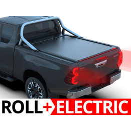 Electronically Assisted Roll Top Tonneau Bed Cover, Tessera 4x4 Roll+, Toyota Hilux with OEM Rollbar Extra Cab 2016 - 2026 - EDK