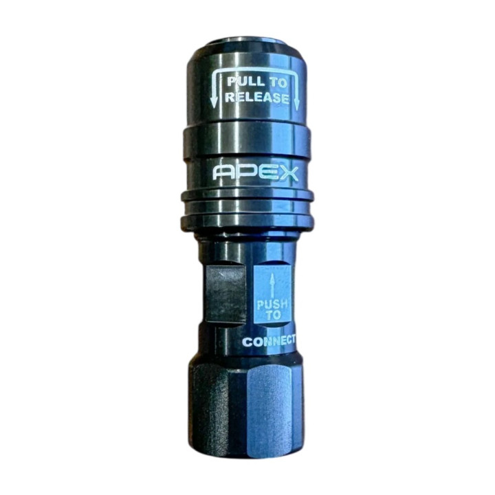 Mandrină de Împingere cu Debit Mare - 1/4 Inch Femelă cu Flux Dublu, Apex - EDK.ro