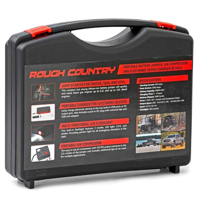 Aprindere Portabilă cu Compresor de Aer, Rough Country - EDK.ro