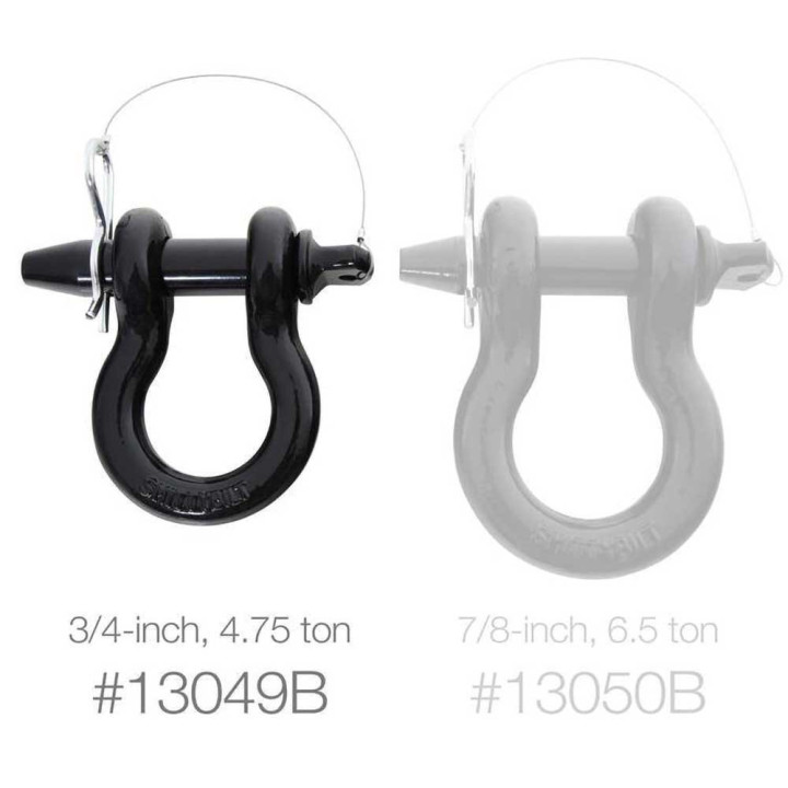 Quick Disconnect D-ring Black, Smittybilt 3/4 Inch - EDK.ro