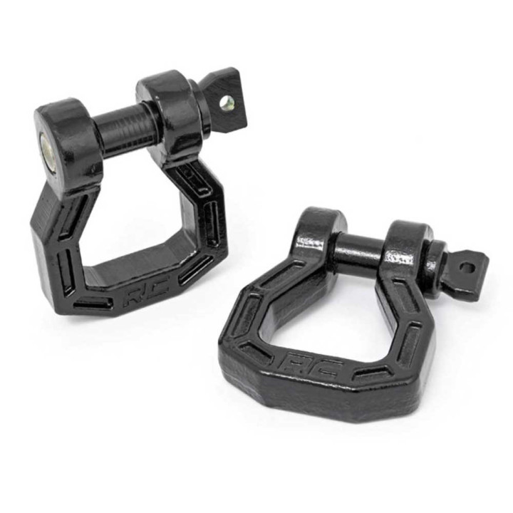 D-ring Shackle Kit Black, Rough Country 3/4 Inch - EDK.ro