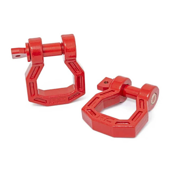 D-ring Shackle Kit Red, Rough Country 3/4 Inch - EDK.ro