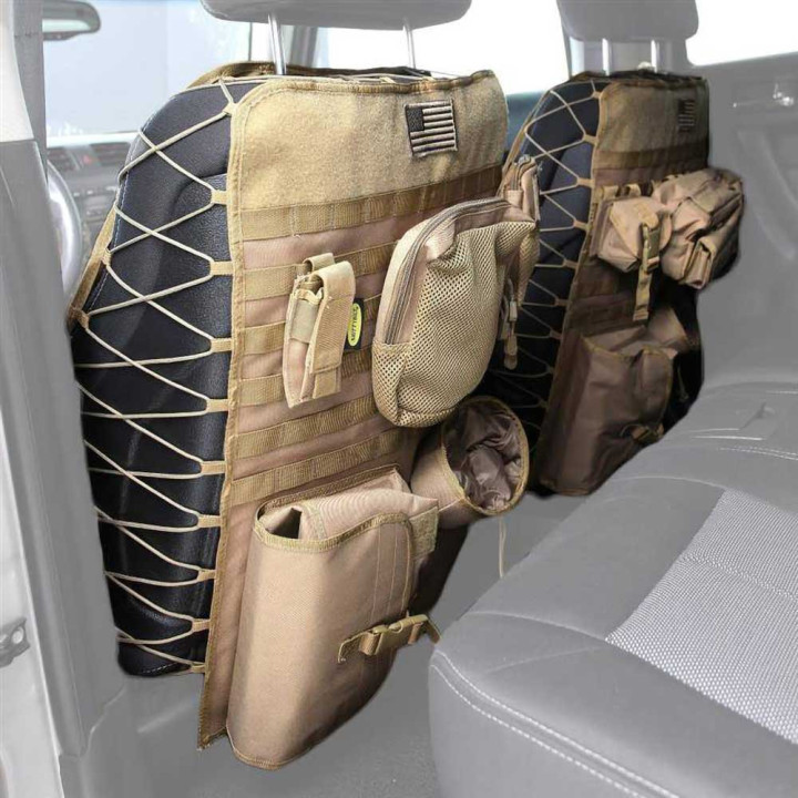 Front Seat Back Covers Universal Coyote Tan, Smittybilt G.E.A.R. - EDK.ro