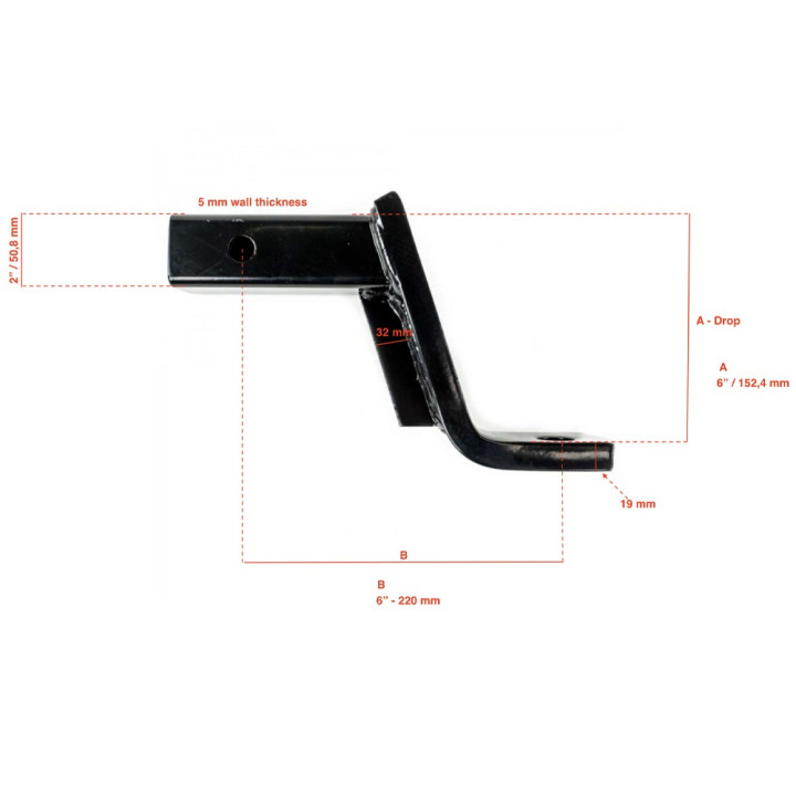 Suport pentru Remorcă Oțel, OFD Lift 6 Inch - EDK.ro