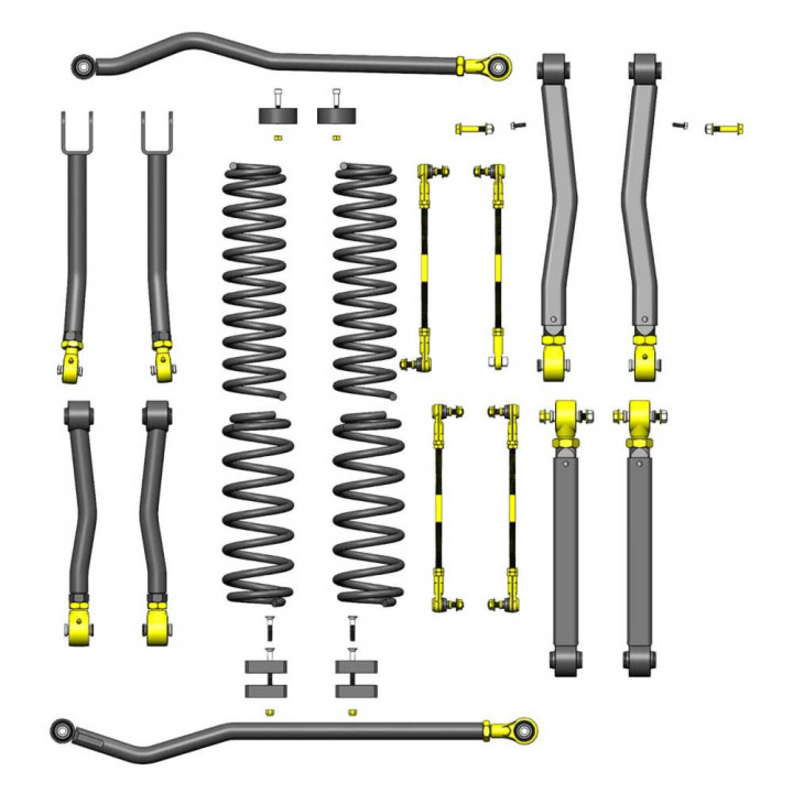 Suspension Lift Kit Premium, Clayton Off Road 392 Lift 1 Inch - EDK.ro
