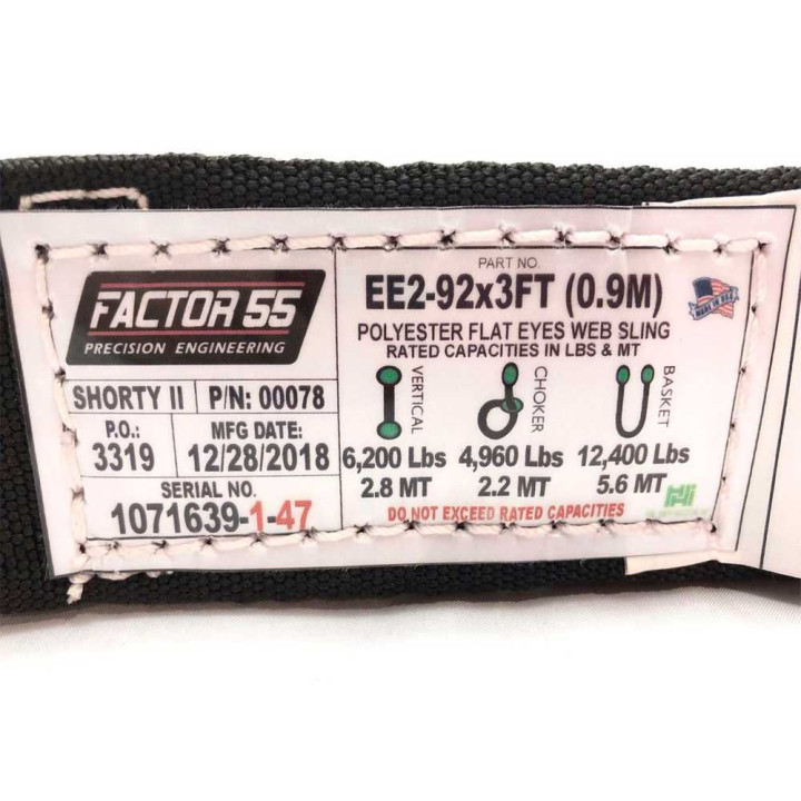 Shorty Strap 3'x2 Inch, Factor 55, BMW X2 - EDK.ro