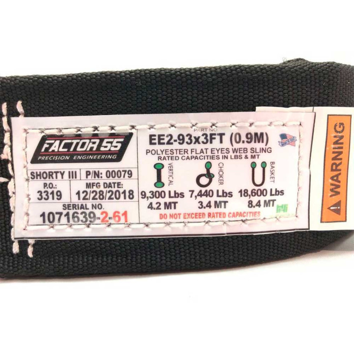 Shorty Strap 3'x3 Inch, Factor 55, BMW X3 - EDK.ro