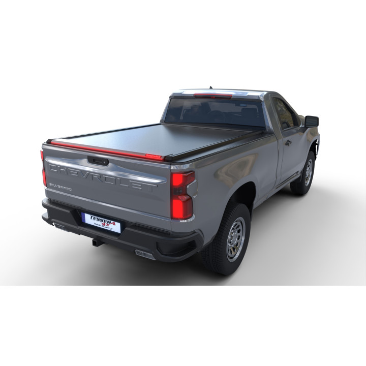 Manual Roll Top Tonneau Bed Cover, Tessera 4x4 Roll+, Chevrolet Silverado 1500 Bed Length 8.0 Feet 2019 - Present - EDK.ro