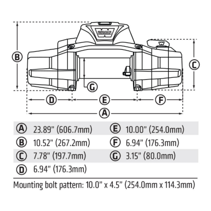 Troliu cu Frânghie Sintetică 14 000 Lbs, Warn Zeon XD 14-S - EDK.ro
