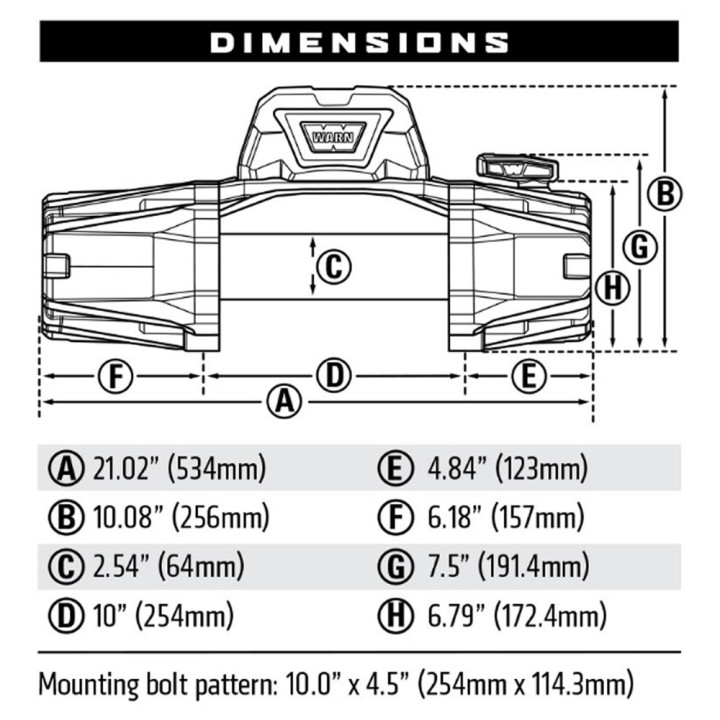 Troliu cu Frânghie Sintetică 8000 Lbs, Warn VR EVO 8-S - EDK.ro