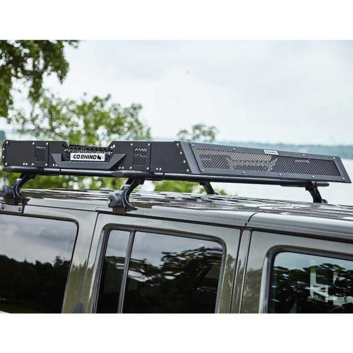 EC Approved LED Projector Integration Kit for Roof Rack, Go Rhino Front plate for two Cube LED 3x3" lights for roof rack SRM100 