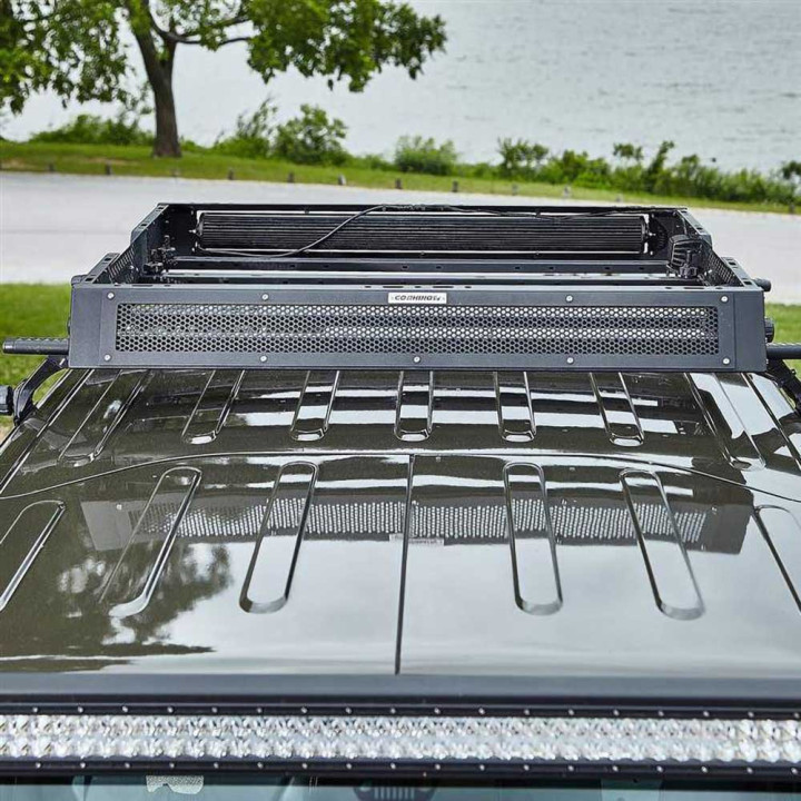 Kit de Integrare Proiectoare LED Omologate Pentru Portbagaj Plafon, Go Rhino Front plate for two Cube LED 3x3" lights for roof r